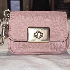 Coach Mini Cassidy Turnlock Keychain Bag Charm Coin Case